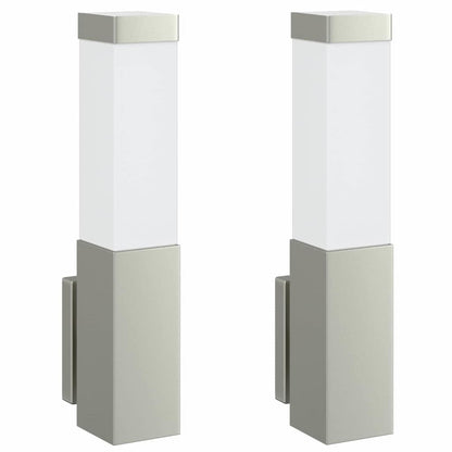 Außenwandlampen 2 pcs Silber 10.5 x 6 x 35 cm Edelstahl