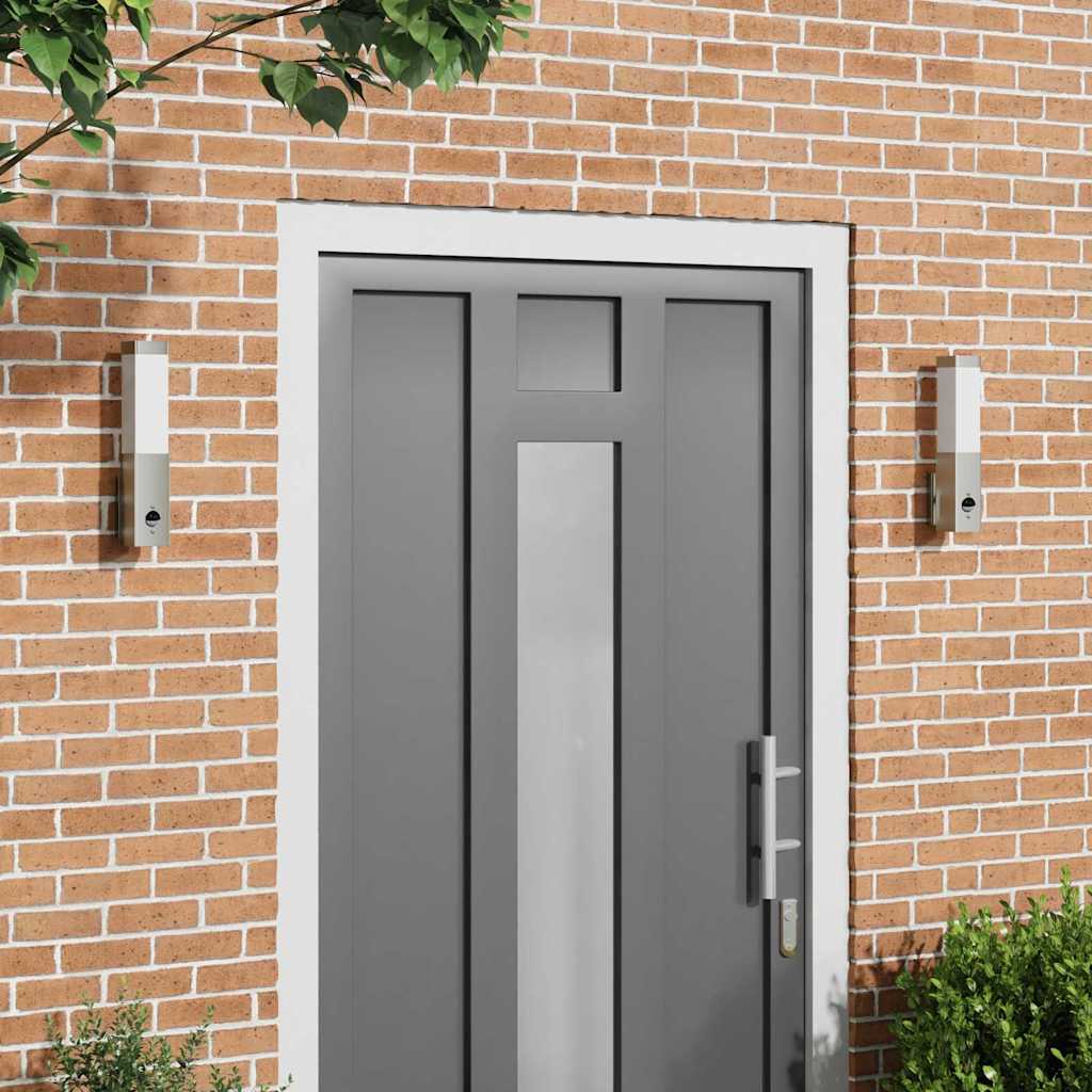 Außenwandlampen 2 pcs Silber 10.5 x 6 x 35 cm Edelstahl