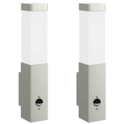 Außenwandlampen 2 pcs Silber 10.5 x 6 x 35 cm Edelstahl