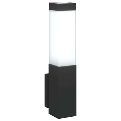 Außenwandlampen 2 pcs Schwarz 10.5 x 6 x 35 cm Edelstahl