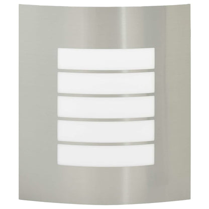 Außenwandleuchte 2 pcs Silber 23.5 x 10.5 x 26 cm Edelstahl