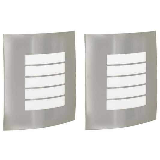 Außenwandlampen 2 pcs Silber 23.5 x 10.5 x 26 cm Edelstahl