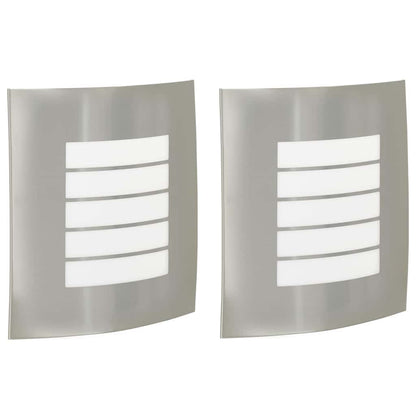 Außenwandlampen 2 pcs Silber 23.5 x 10.5 x 26 cm Edelstahl