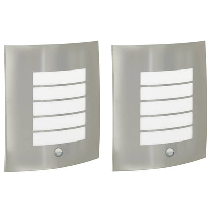 Außenwandlampen 2 pcs Silber 23.5 x 10.5 x 26 cm Edelstahl