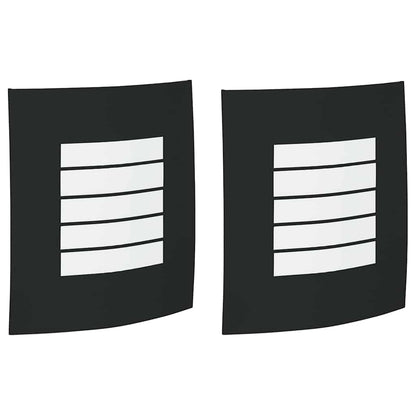 Außenwandlampen 2 pcs Schwarz 23.5 x 10.5 x 26 cm Edelstahl