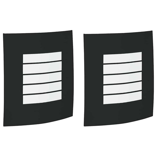 Außenwandlampen 2 pcs Schwarz 23.5 x 10.5 x 26 cm Edelstahl