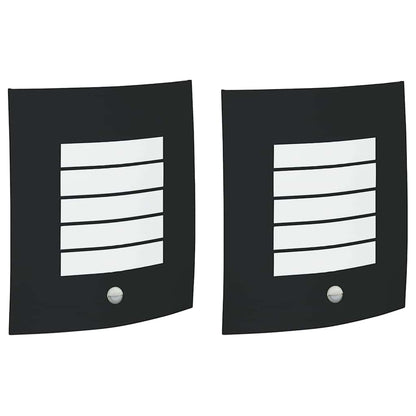 Außenwandlampen 2 pcs Schwarz 23.5 x 10.5 x 26 cm Edelstahl