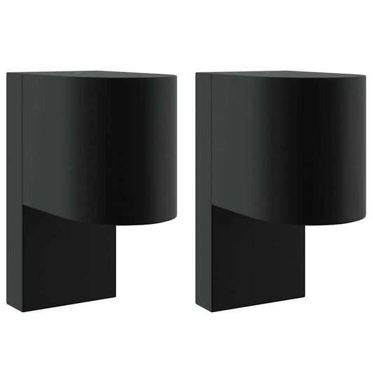 Außenwandlampen 2 pcs Schwarz 12 x 7 x 15 cm Edelstahl