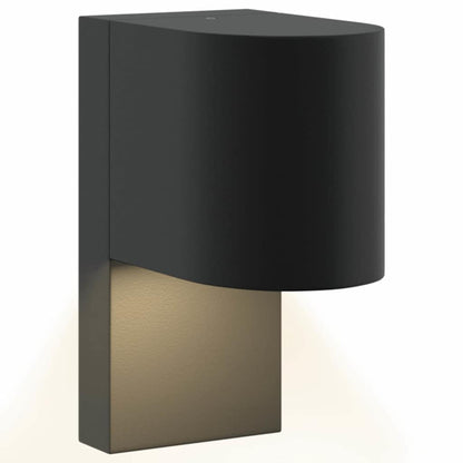Außenwandlampen 2 pcs Schwarz 12 x 7 x 15 cm Edelstahl