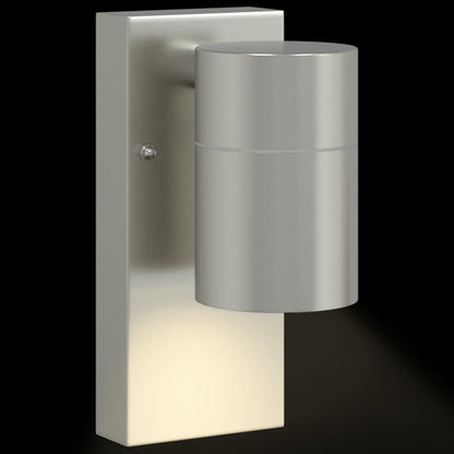 Außenwandlampen 2 pcs Silber 6,5 x 10,5 x 16 cm Edelstahl