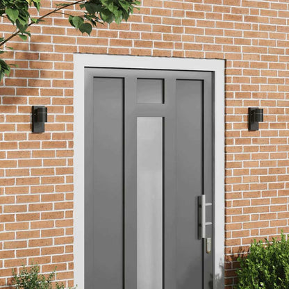 Außenwandlampen 2 pcs Schwarz 6,5 x 10,5 x 16 cm Edelstahl