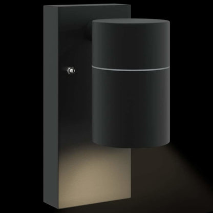 Außenwandlampen 2 pcs Schwarz 6,5 x 10,5 x 16 cm Edelstahl