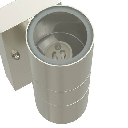 Außenwandlampen 2 pcs Silber 7 x 10 x 22 cm Edelstahl