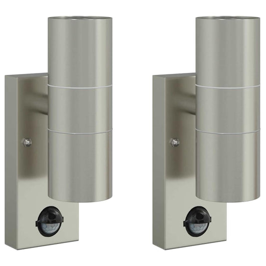 Außenwandlampen 2 pcs Silber 7 x 10 x 22 cm Edelstahl