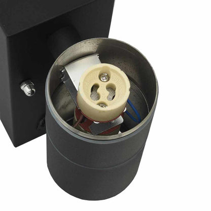 Außenwandleuchte Schwarz 7 x 10 x 22 cm Edelstahl