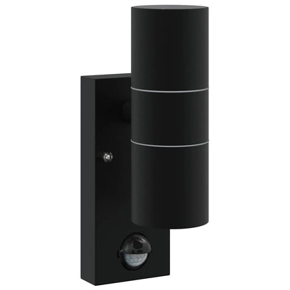Außenwandlampen 2 pcs Schwarz 7 x 10 x 22 cm Edelstahl