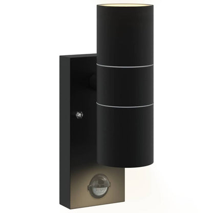 Außenwandlampen 2 pcs Schwarz 7 x 10 x 22 cm Edelstahl