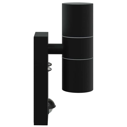 Außenwandlampen 2 pcs Schwarz 7 x 10 x 22 cm Edelstahl