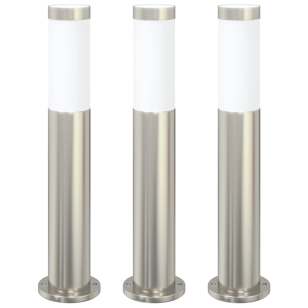Pollerleuchten 3er 50 cm Edelstahl IP44