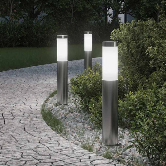 Pollerleuchten 3er 50 cm Edelstahl IP44