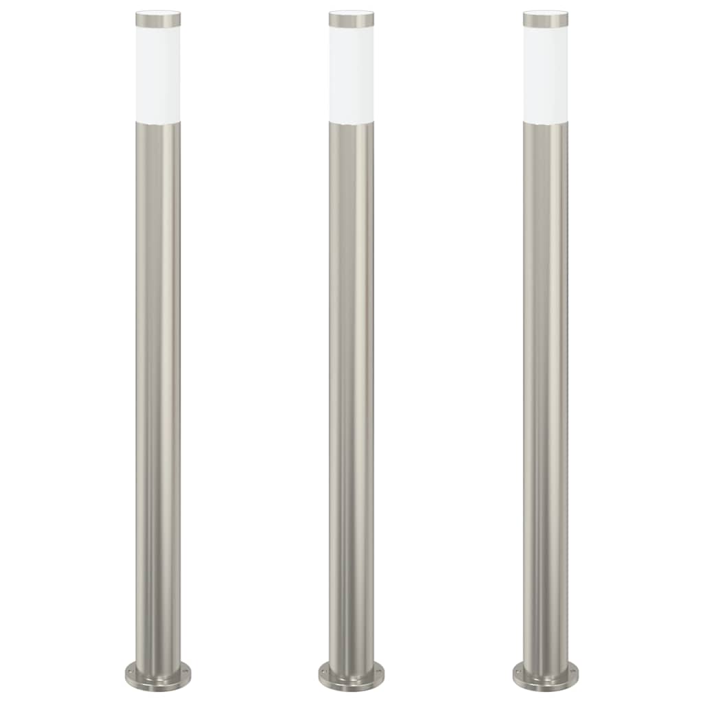Pollerleuchten 3er 110 cm Edelstahl IP44