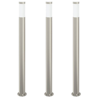 Pollerleuchten 3er 110 cm Edelstahl IP44