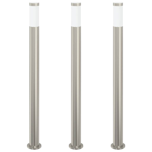 Pollerleuchten 3er 110 cm Edelstahl IP44