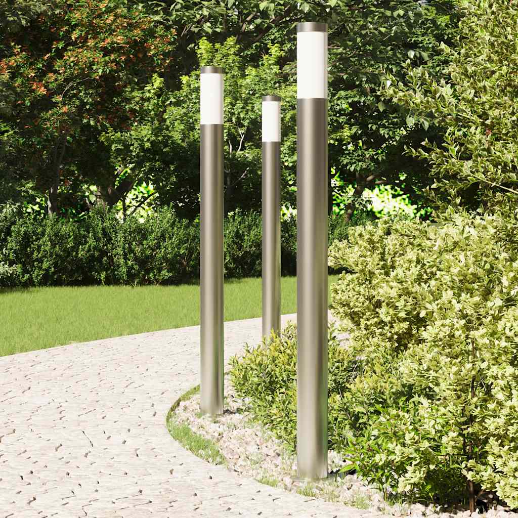 Pollerleuchten 3er 110 cm Edelstahl IP44