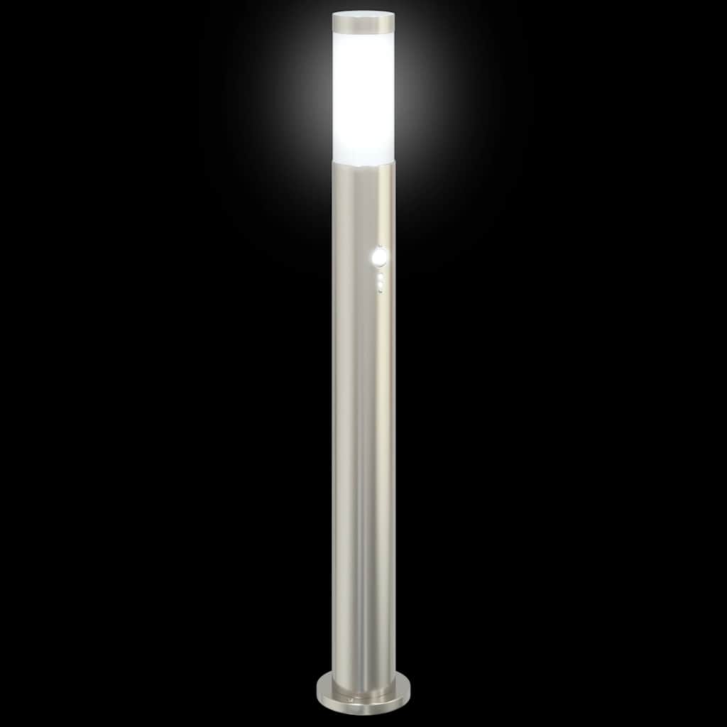 Pollerleuchten mit Sensor 3er 80 cm Edelstahl IP44