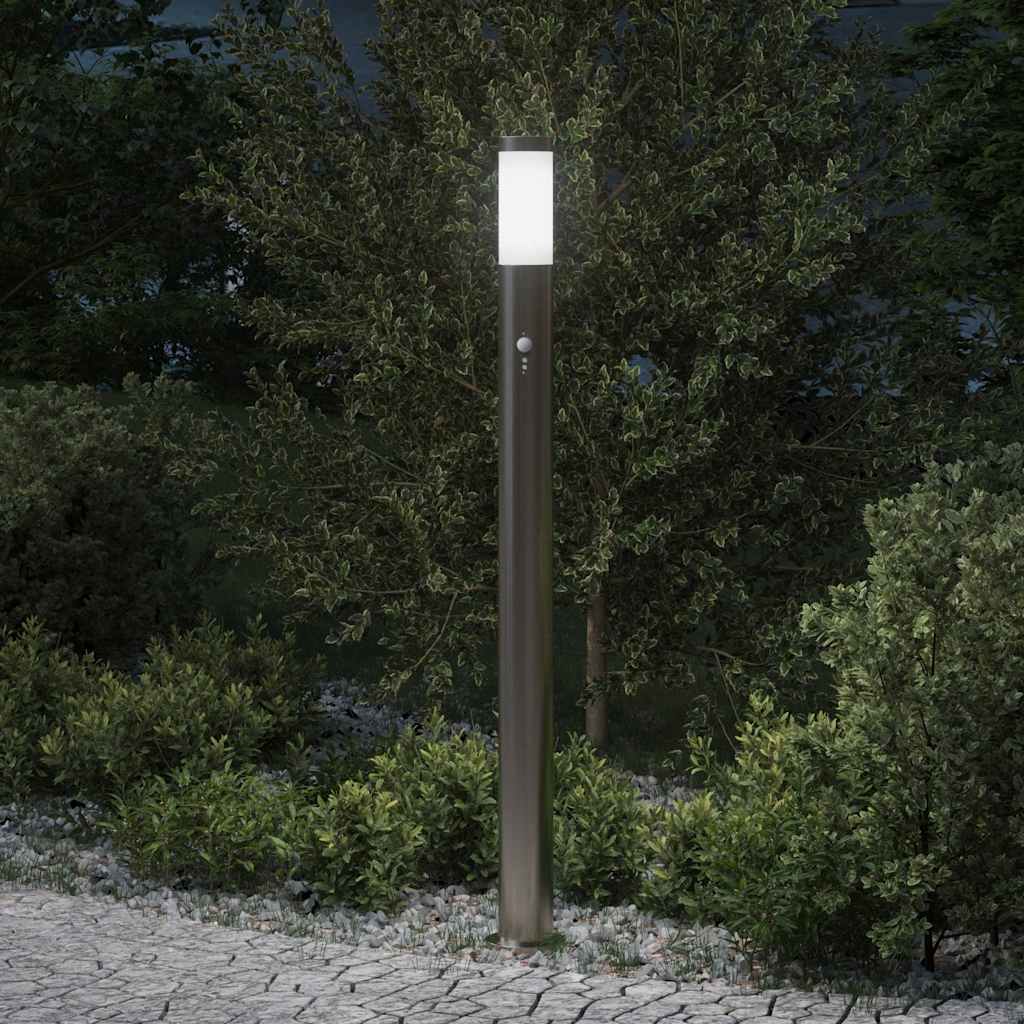 Pollerleuchte mit Sensor 110 cm Edelstahl IP44