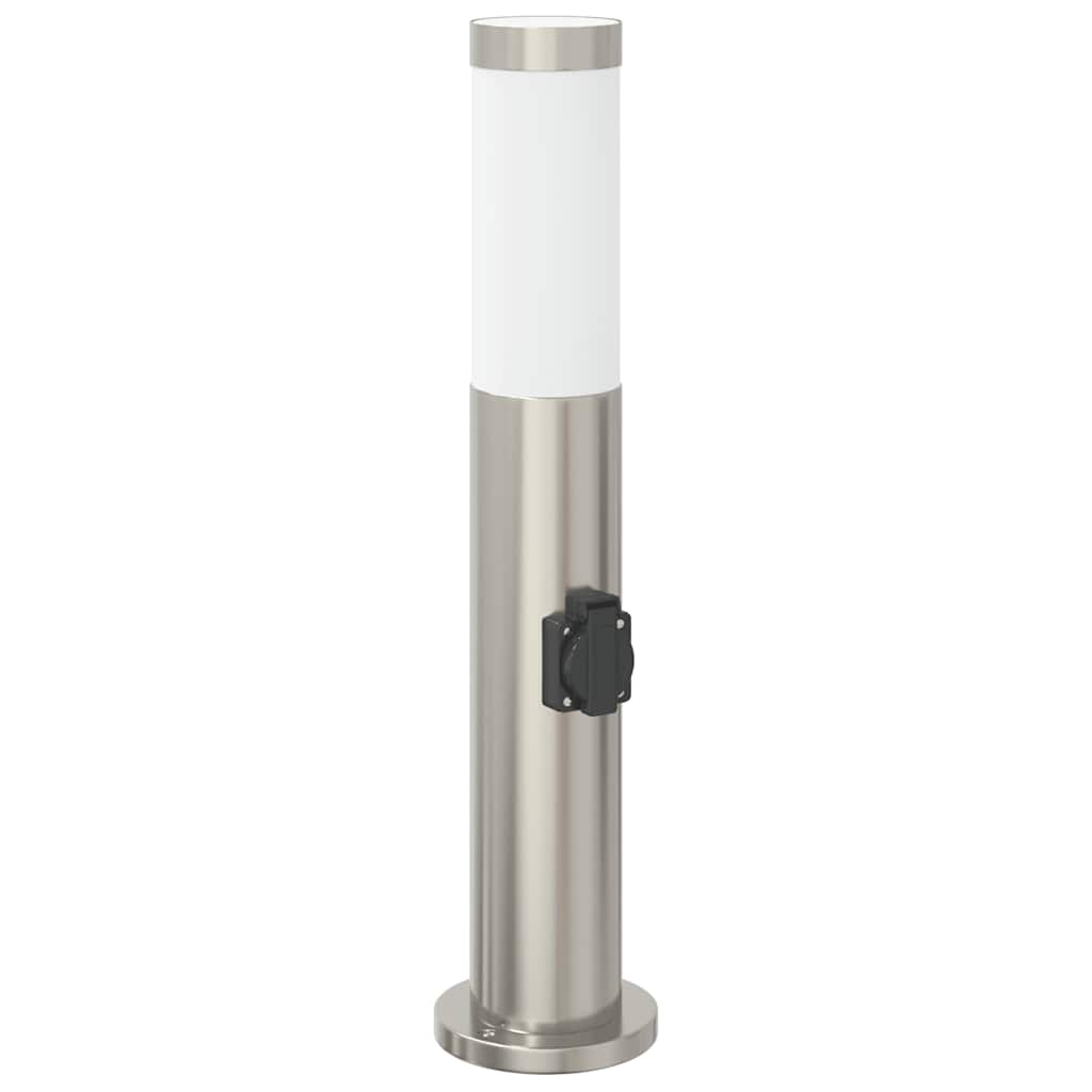 Pollerleuchte mit Auslass 50 cm Edelstahl IP44