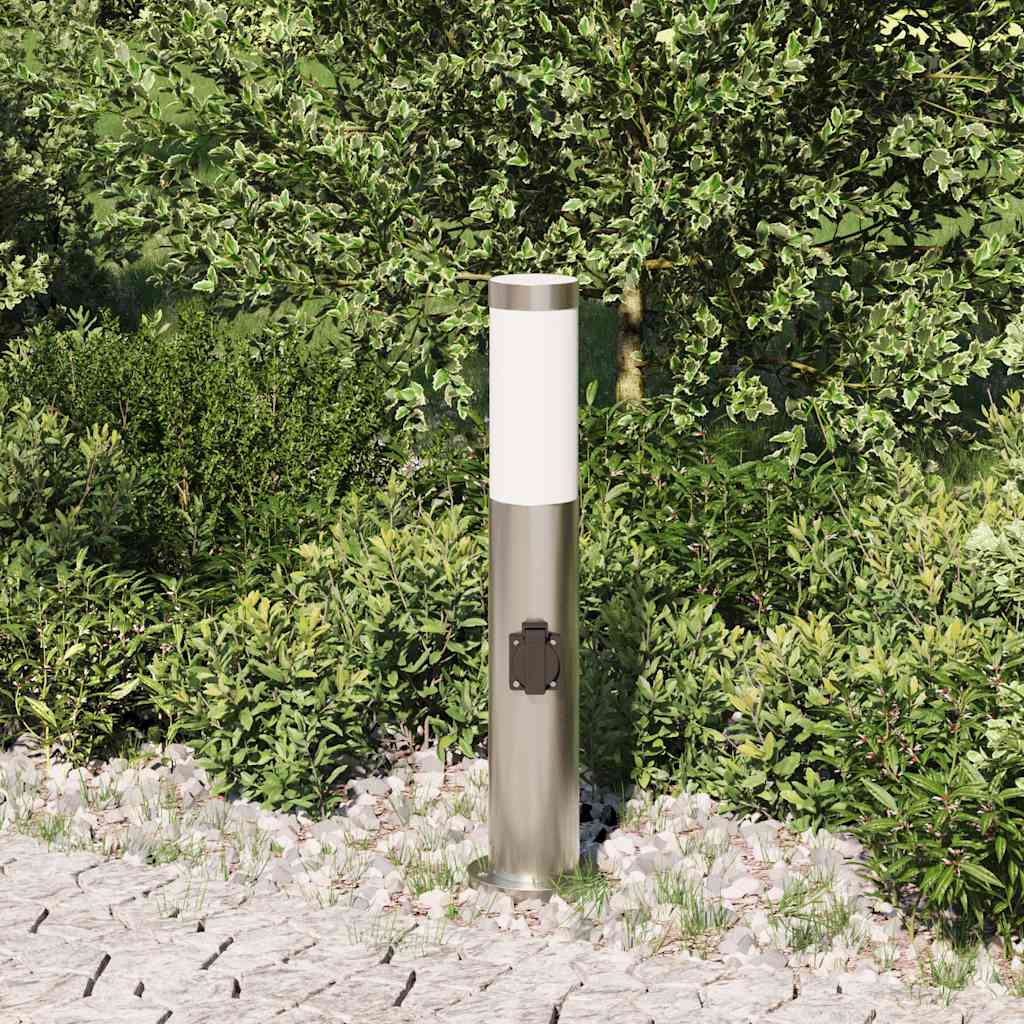 Pollerleuchte mit Auslass 50 cm Edelstahl IP44