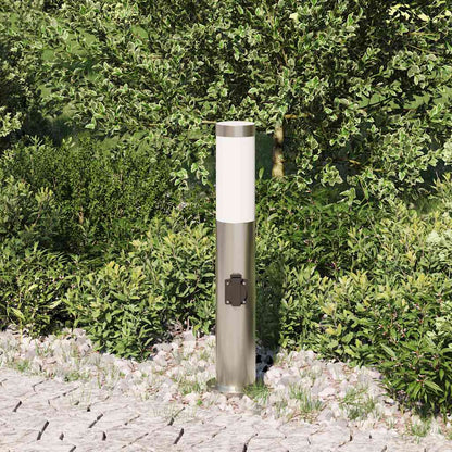 Pollerleuchte mit Auslass 50 cm Edelstahl IP44