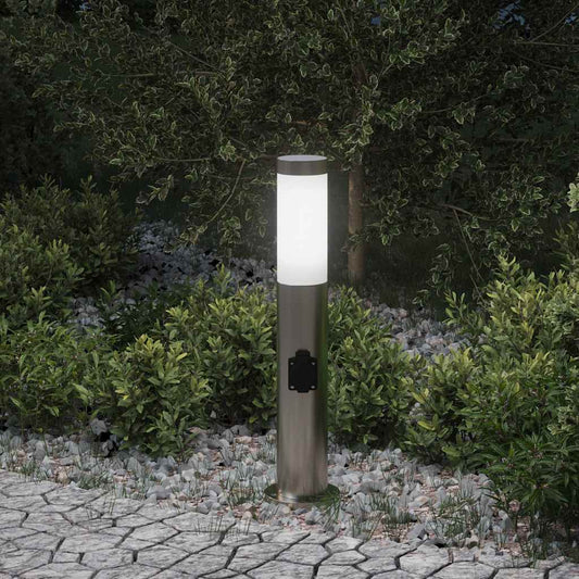Pollerleuchte mit Auslass 50 cm Edelstahl IP44