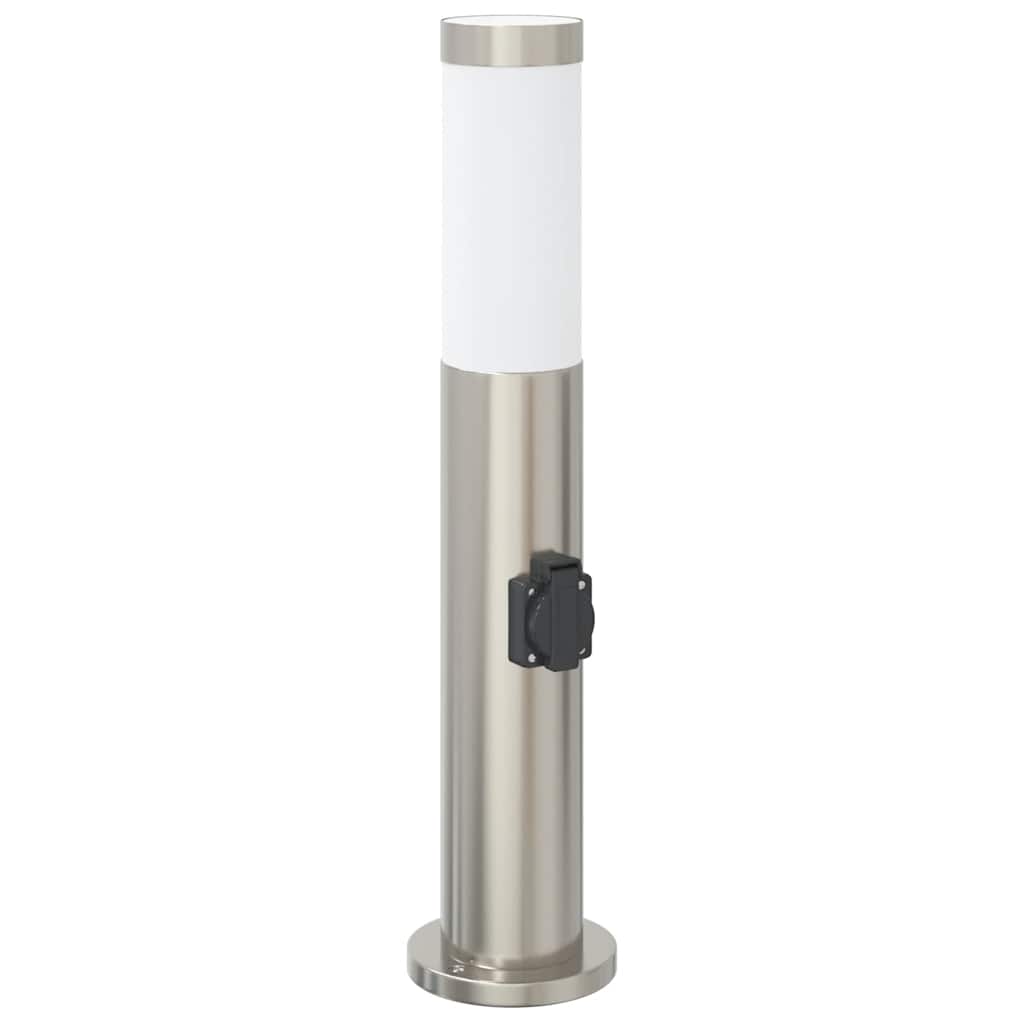 Pollerleuchten mit Auslass 3er 50 cm Edelstahl IP44