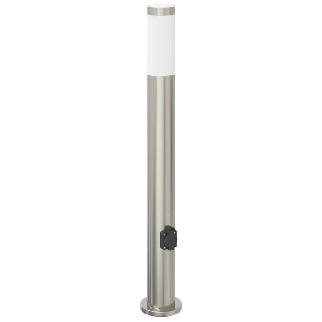 Pollerleuchte mit Auslass 80 cm Edelstahl IP44