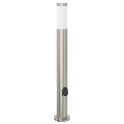 Pollerleuchte mit Auslass 80 cm Edelstahl IP44