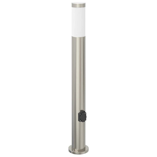 Pollerleuchte mit Auslass 80 cm Edelstahl IP44