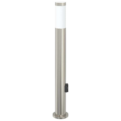 Pollerleuchte mit Auslass 80 cm Edelstahl IP44