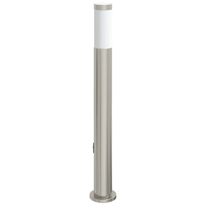 Pollerleuchte mit Auslass 80 cm Edelstahl IP44