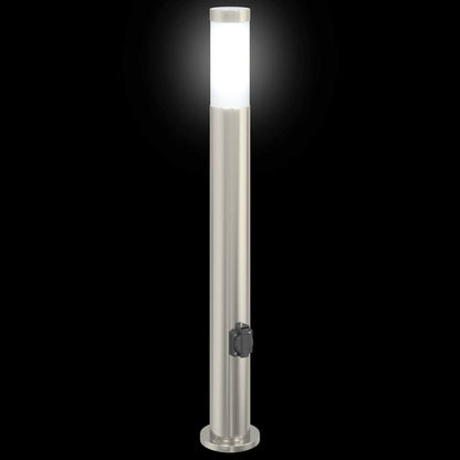 Pollerleuchte mit Auslass 80 cm Edelstahl IP44