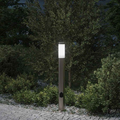 Pollerleuchte mit Auslass 80 cm Edelstahl IP44