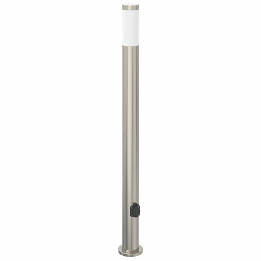 Pollerleuchte mit Auslass 110 cm Edelstahl IP44