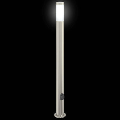 Pollerleuchte mit Auslass 110 cm Edelstahl IP44