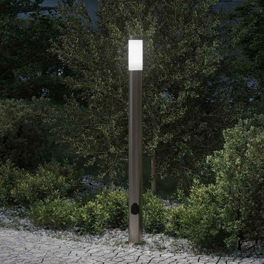 Pollerleuchte mit Auslass 110 cm Edelstahl IP44