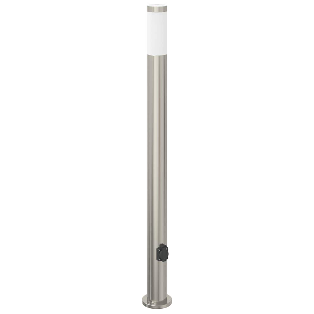 Pollerleuchten mit Auslass 3er 110 cm Edelstahl IP44