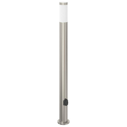 Pollerleuchten mit Auslass 3er 110 cm Edelstahl IP44