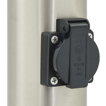 Pollerleuchten mit Sensor&Steckdose 3er 50 cm Edelstahl IP44
