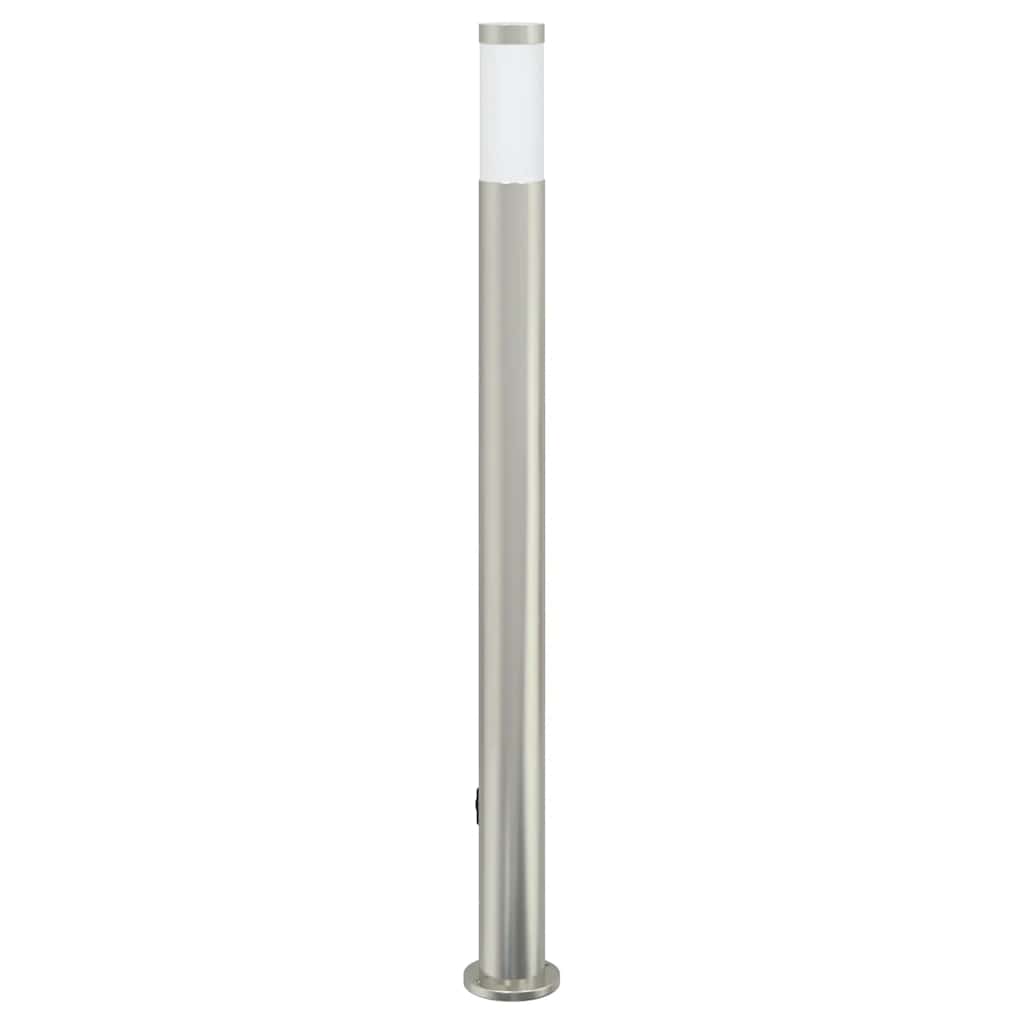 Pollerleuchte mit Sensor und Steckdose 110 cm Edelstahl IP44