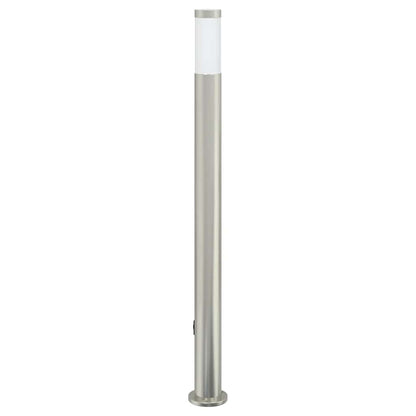 Pollerleuchte mit Sensor und Steckdose 110 cm Edelstahl IP44
